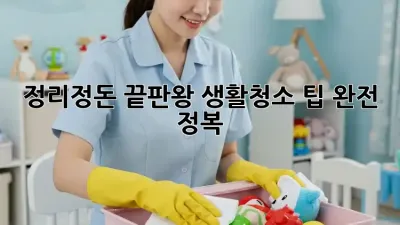 정리정돈 끝판왕! 생활청소 팁 완전 정복
